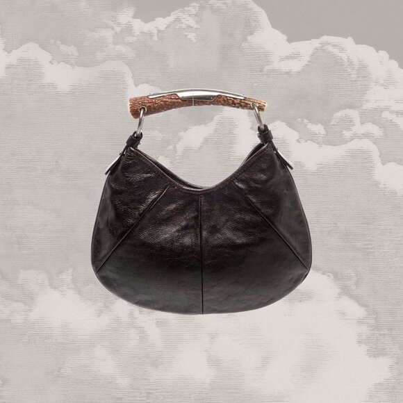 Yves Saint Laurent Handbags - YSL Yves Saint Laurent Rive Gauche Mombasa Small Horn Bag Handbag Y2K